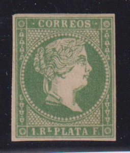 E6682: 1Cuba #10 Mint, OG, 4 Margins, HH; CV $1250