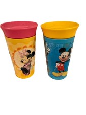 Lot Of 2 Disney Mickey  Minnie Mouse 360 Toddler Sippy Cup The First Years 9oz