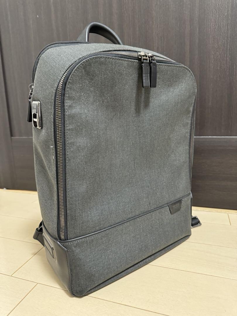 TUMI Harrison Backpack Leather Grey 549176