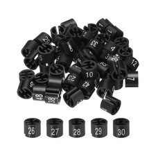 Clothes Hanger Marker Colored Hanger Sizer Number 1-50, Black Set of 50