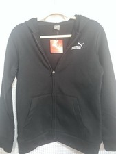Puma Youth Large Black Fleece Zip Up Hoodie