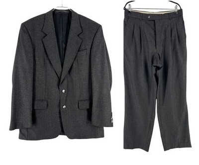 Vintage BURBERRYS B195B 100% Wool Men Suit Size 50R - W30 L30 | eBay