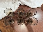 Pfaltzgraff Village Etched Wine Glasses + Water Goblets Amber Brown DISCONTINUED — photo 2