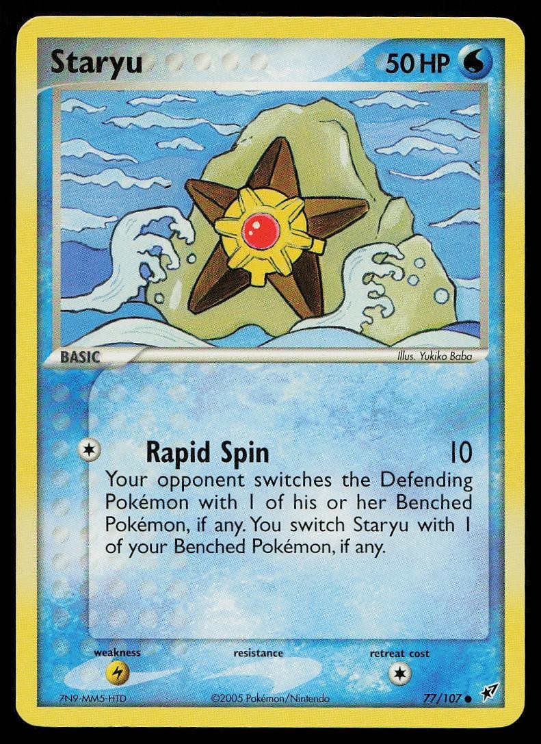 Staryu 77/107 Common Deoxys Pokemon Near Mint