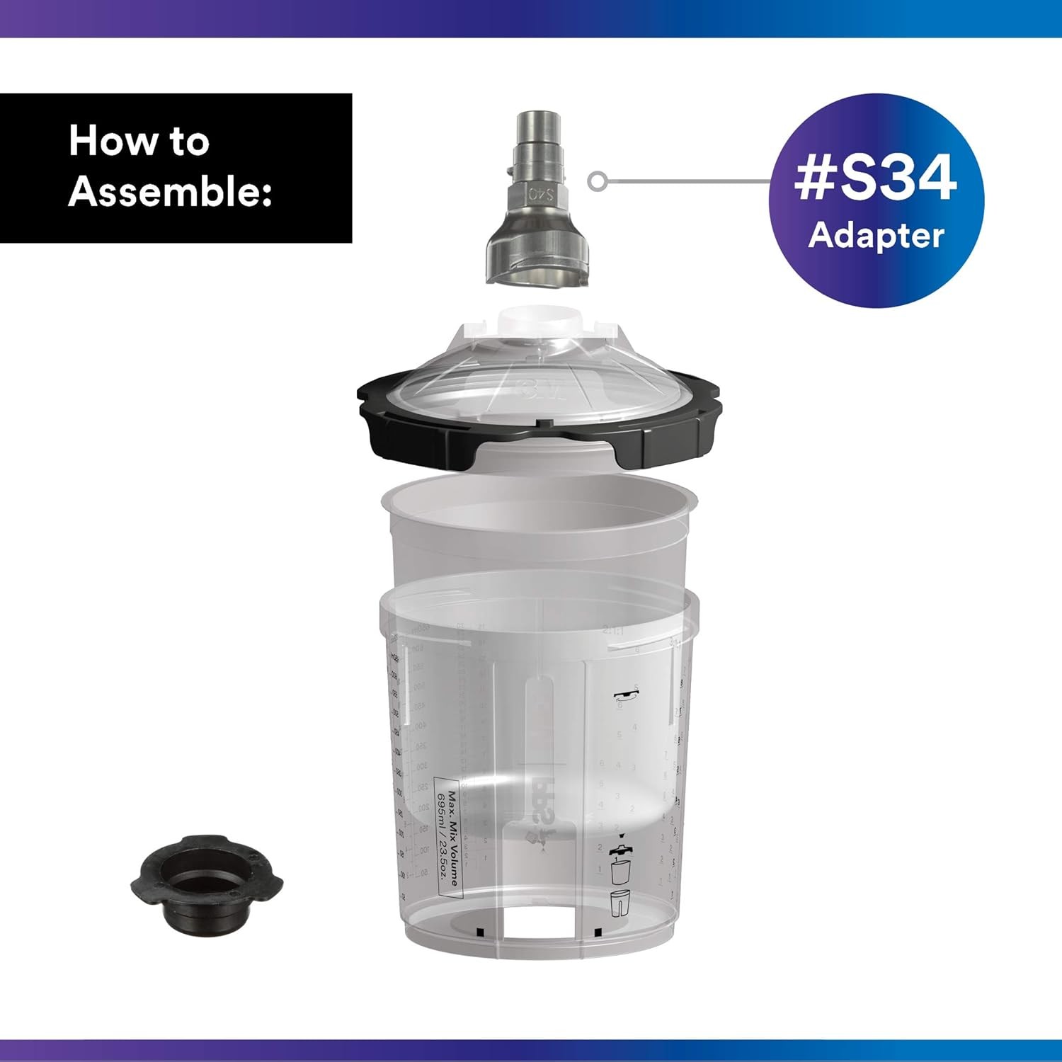 3M PPS 2.0 Spray Gun Adapter #S34, 26129, 3/8 Inch, NPS, Apollo - Jobsmart