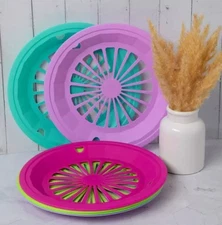 Set Of 8 Paper Plate Holders Hobby Lobby Colorful 10” Camping Outdoors NEW 