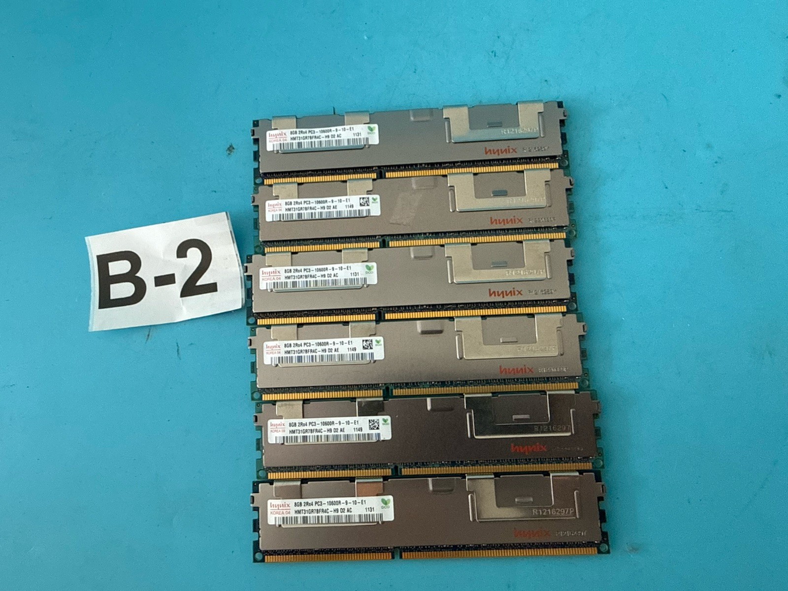 как выглядит Lot of 6 Hynix 8GB 2Rx4 PC3-10600R DDR3 ECC Registered Server RAM 1333MHz фото