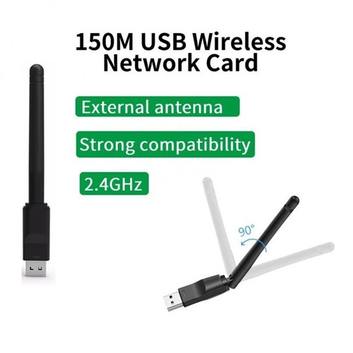 2X(150Mbps 2.4G -RT8188 Drahtlose Netzwerkkarte USB 2DBi WiFi Antenne1619 - Bild 5 von 10