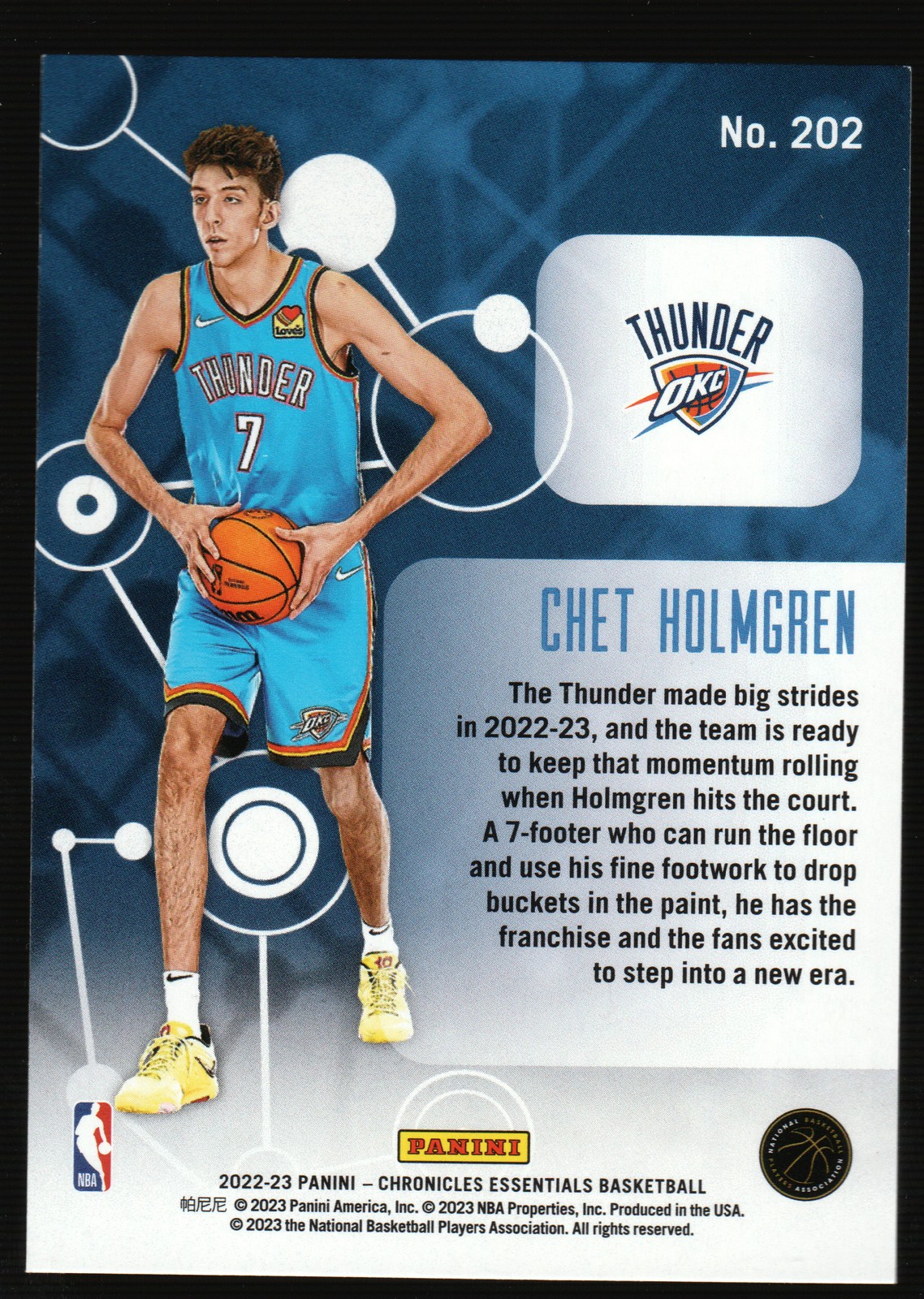 2022-23 Panini Chronicles #202 Chet Holmgren thumbnail 2