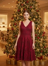 Red Lace Dress White House Black Market - New with Tags