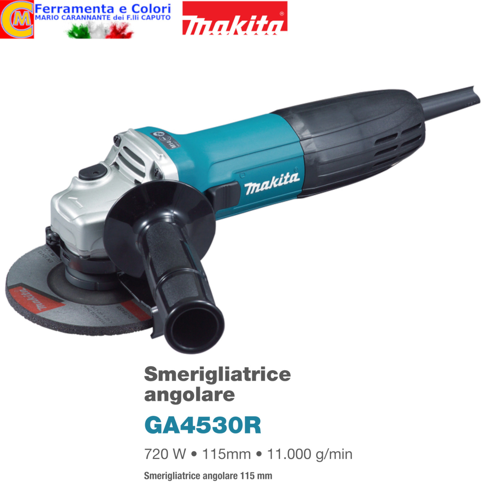 Flex Makita GA4530R 115mm Smerigliatrice Elettrica Professionale