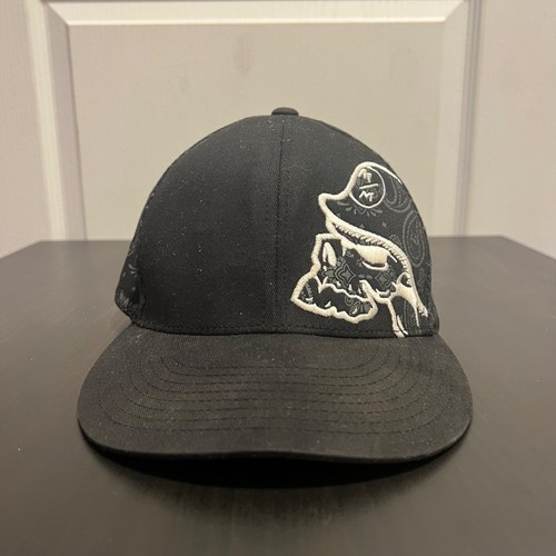 Vintage Y2K Metal Mulisha Hat / Cap - Black And White- Flexfit L / XL