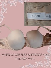 Auden Women's Bra 46DD Beige Underwire Lift Full Coverage