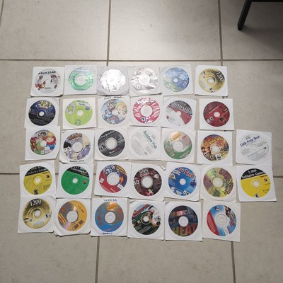 LOT OF 32 Vintage Assorted CD-ROM PC Software Games - UNTESTED #1812
