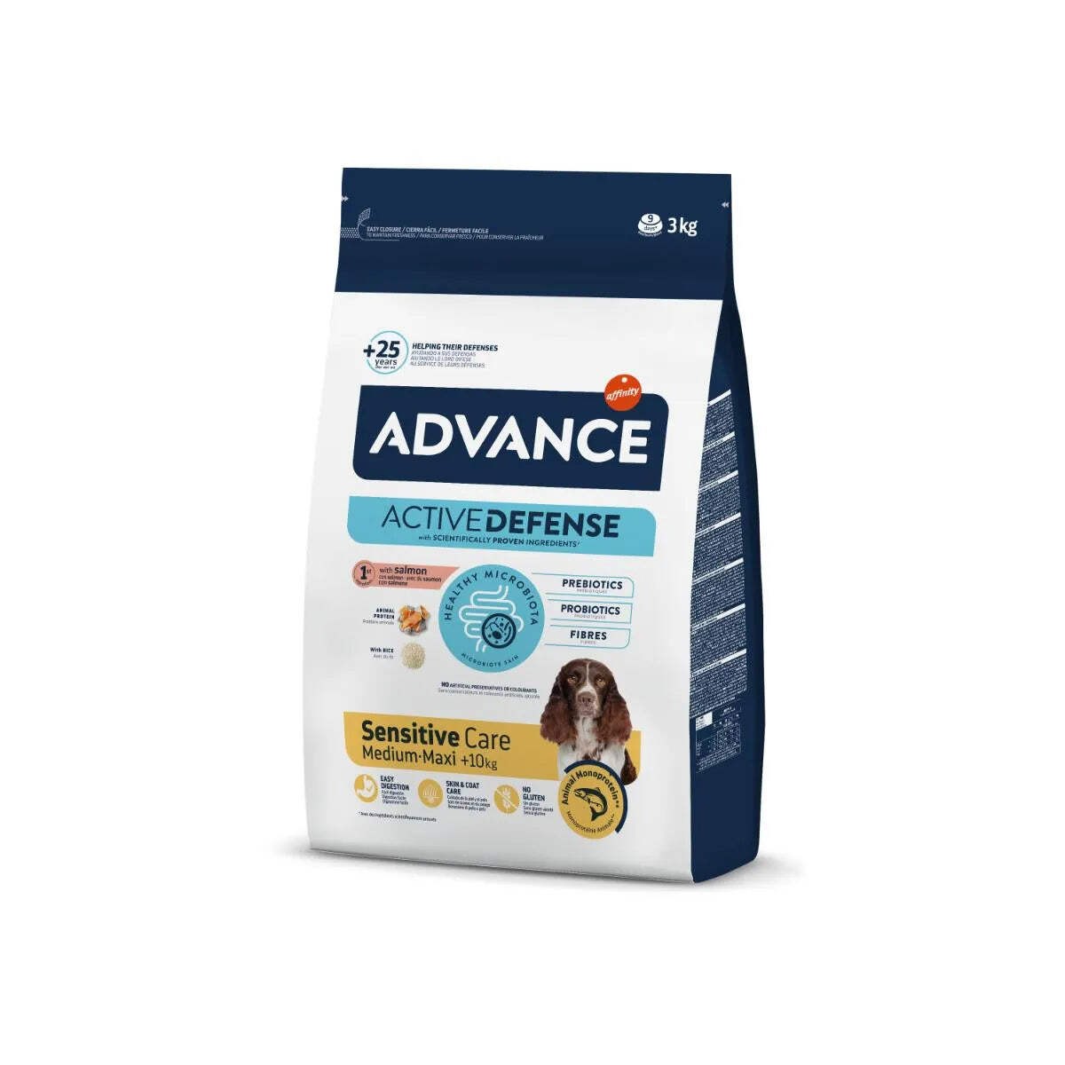 ADVANCE activedefense sensitive care medium maxi al Salmone - Alimento completo per cani 3 Kg - Immagine 2