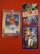 2018 Optic - Rated Rookie Signature - Harrison Bader RC - Giants (Bader /99…)