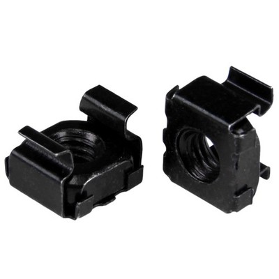 StarTech.com M6 Cage Nuts - 50 Pack, Black - M6 Mounting Cage Nuts for Server Ra