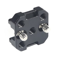 DSLR Camera Cage Aluminum Plate Cold Shoe Adapter Mount 1/4 ARRI Hole Monitor