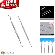 Dual-Sided Ingrown Toenail Removal Tools: Stainless Steel File and Lifter Set