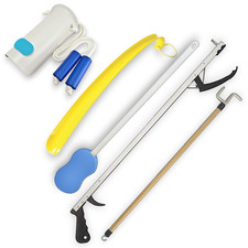Essential Medical Supply Hip And Knee Surgery Recovery Kit - Includes Sock Aid