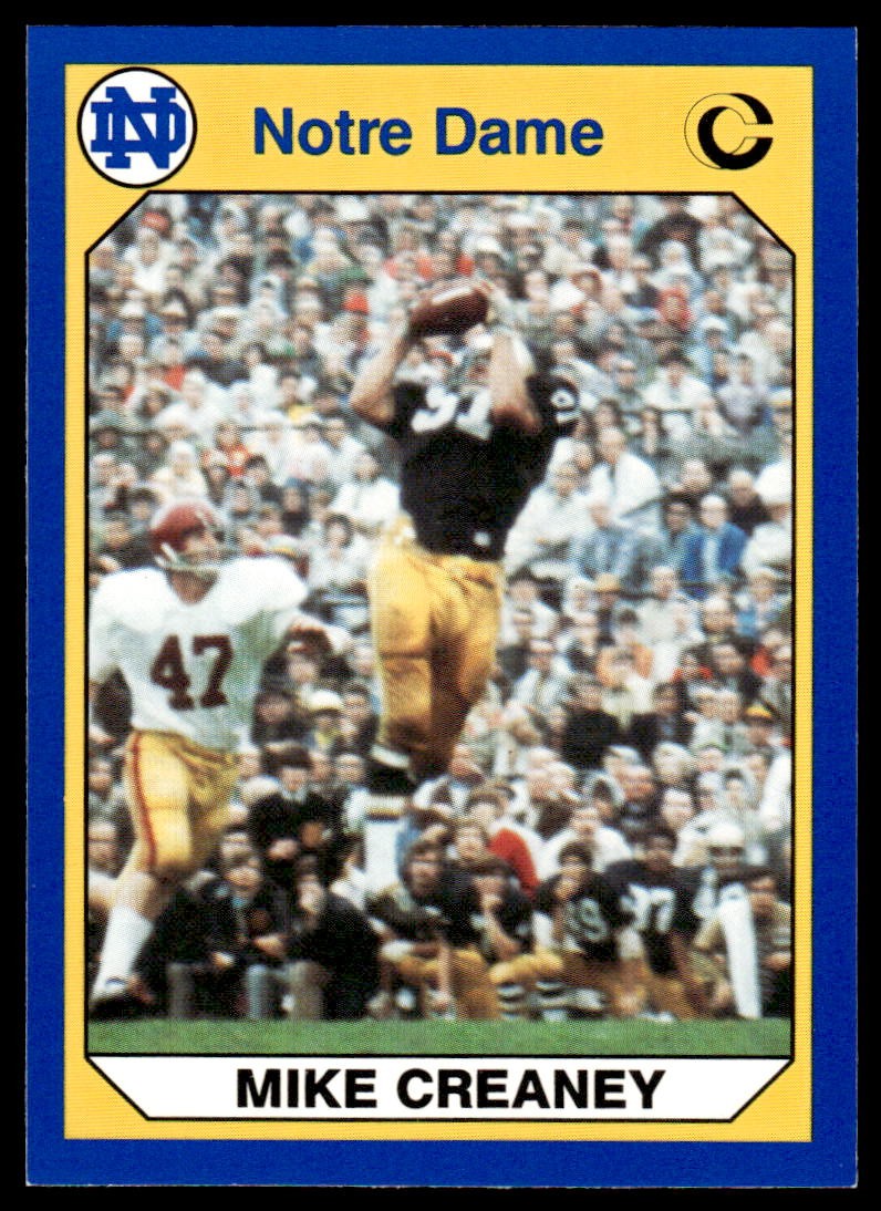 1990 Collegiate Collection Notre Dame Mike Creaney #92 Notre Dame Fighting Irish