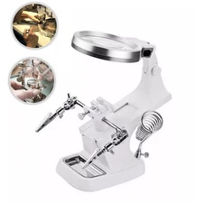 Third Hand Soldering Solder Iron Stand Holder Magnifier Helping Station Tool NEW