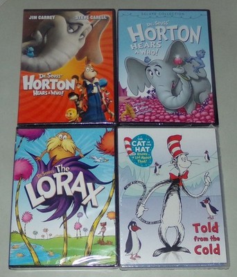 4 Dr. Seuss's DVD's: Horton Hears a Who! +3 / The Lorax / Told
