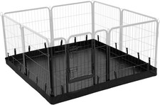 Square Playpen Bottom Pad for 24'' Width 8 Panel Pen, Black Protect Floor, Easy