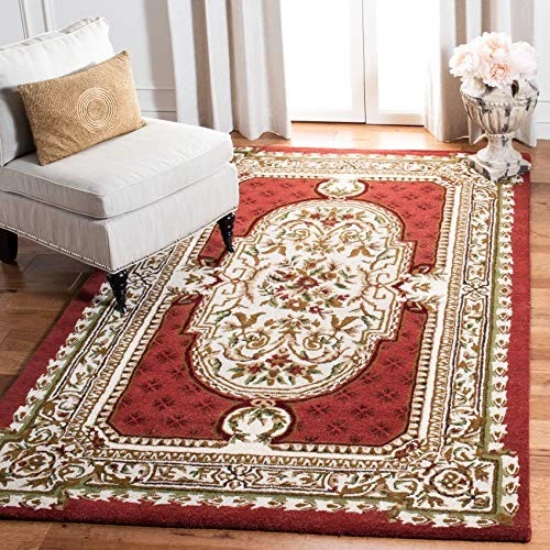 Classic Collection 4' x 6' Burgundy CL755A Handmade Traditional Oriental - Image 3 of 4