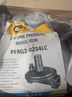 #ad Pro Flex 3 4quot; LP Gas Line Pressure Regulator 2 PSI PFRG2 0234LC NOB $32.77