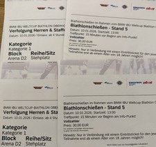 Biathlon Weltcup Oberhof - 10.01. - 2x Tickets (Arena) + 2x Schießen