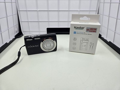 Nikon Coolpix S230 Black 10MP Digital Camera w/ Battery Card Tested