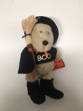 Halloween Starbucks Bearista Bear 2000 Witch With Broom Glows In The Dark Plush