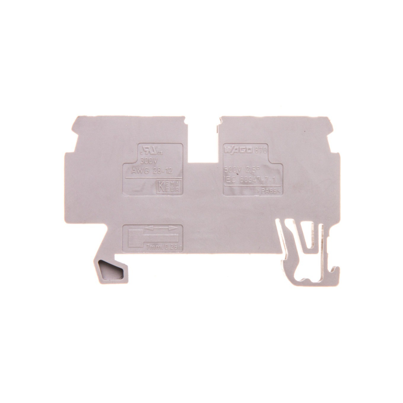 Rail Connector 4 Core 2.5mm² Grey 870-831