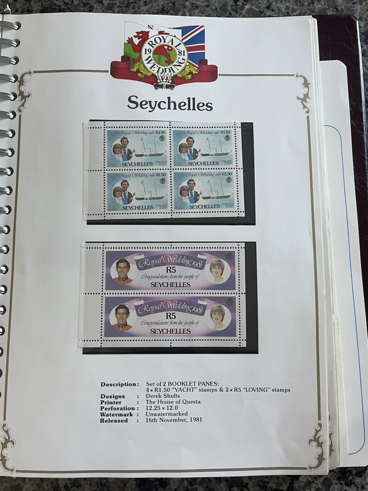 Royal Wedding HRH The Prince of Wales & Lady Diana Stamp Album - Image 4 of 4