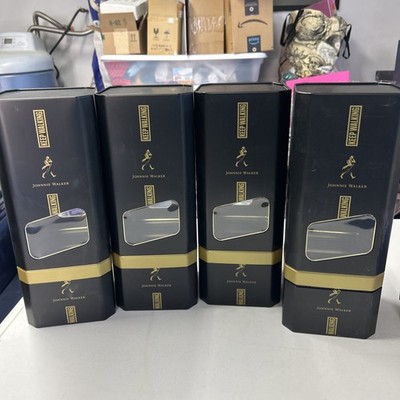 Johnnie Walker BLACK Label EMPTY Collectors Scotch Whiskey metal Box 12'' Bundle