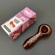 GRAV® 4" Classic Spoon Glass Hand Pipe Bowl Pipe -- Amber / US Seller