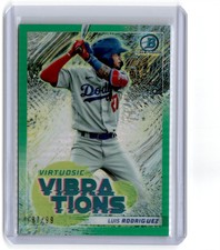 2022 Bowman Virtuosic Vibrations Green Refractor Luis Rodriguez 87/99 Los