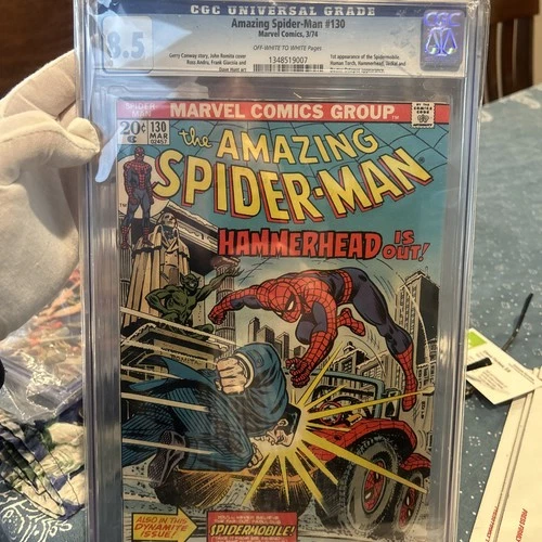 Amazing Spider-Man 130 Cgc 8.5, 1st Spidermobile, Doc Oct, Hammerhead,  Jackal