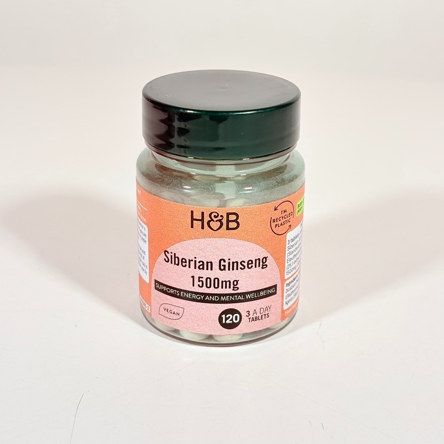Holland & Barrett H&B Siberian Ginseng 120 Tablets 1500mg Exp 03/2027 - SEALED