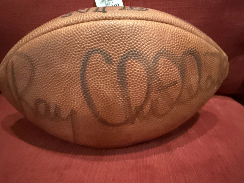 Fútbol americano firmado por Ray Childress Houston Oilers Foto 2 de 4