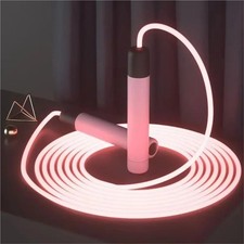 LED Night Glow Jump Ropes Glowing Skipping Rope for Adjustable Adults Portabl...