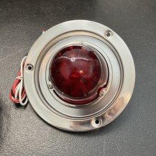 Partsam 1Pcs Red Glass Lens Watermelon Lights Kit LED Stop Turn Tail Lights with