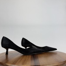 New Womens Jewel Badgley Mischka Teegan Black Rhinestone Pointed Toe Pumps Sz 9