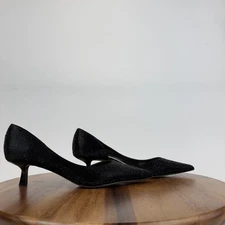 New Womens Jewel Badgley Mischka Teegan Black Rhinestone Pointed Toe Pumps Sz 9