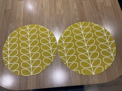 2 runde Platzsets orla kiely Pusteblume linearer Stiel Stoff