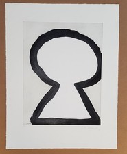 EMIL SCHUMACHER Original COLLAGE auf Radierung, handsigniert, Nr. 8/65, Motiv 2