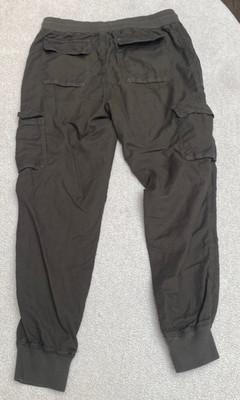Nice Cotton Army Green Community Size Women's Medium Casual Pants