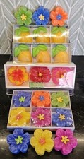 21 Floating Candles Multicolor Tropical Flowers, Hibiscus  Yellow Lemons  New 
