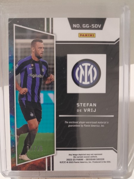 2022-23 Panini Obsidian Inter Milan STEFAN DE VRIJ #/25